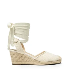 Lace Up Espadrilles Wedge Sandals