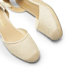 Lace Up Espadrilles Wedge Sandals