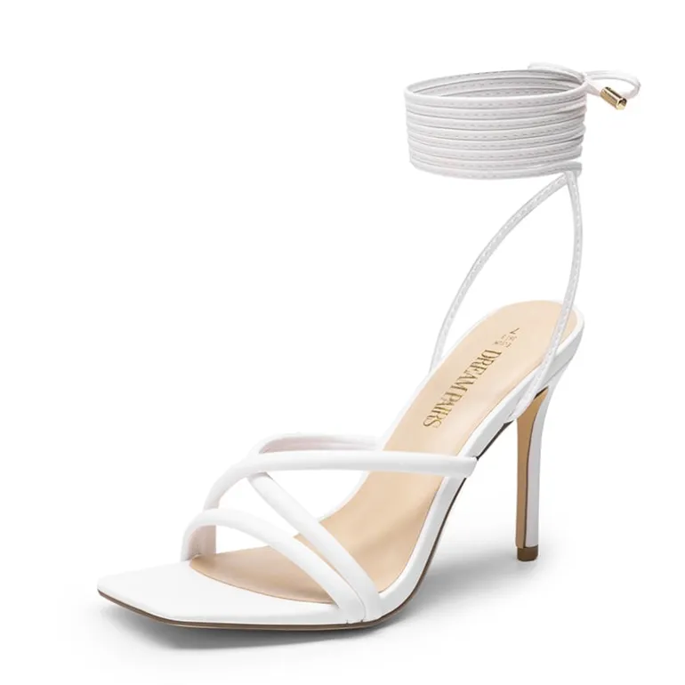 Lace Up Strappy Stilleto Sandals