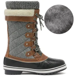 Lace Up Winter Fur Snow Boots