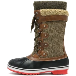 Lace Up Winter Fur Snow Boots