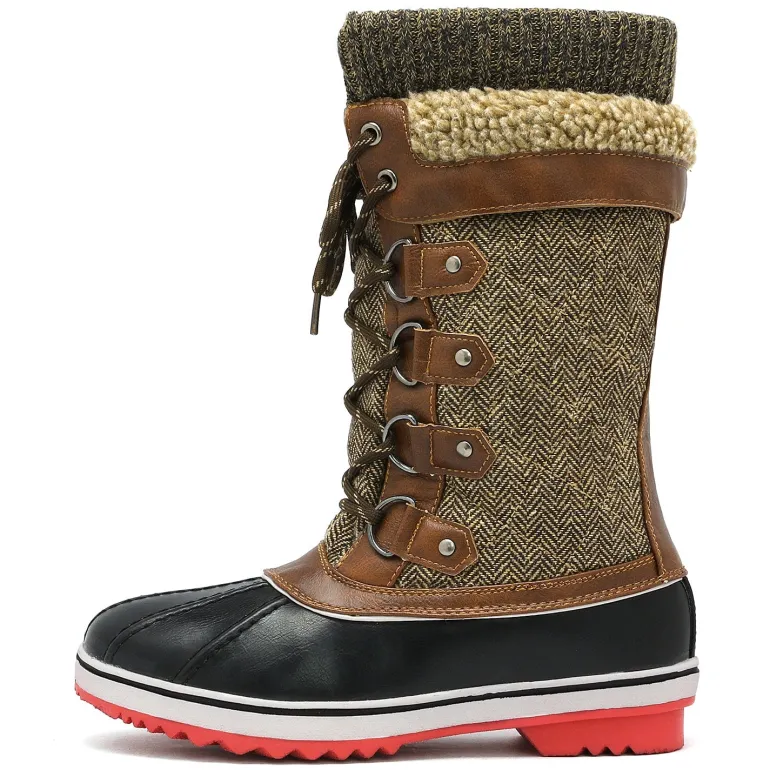 Lace Up Winter Fur Snow Boots