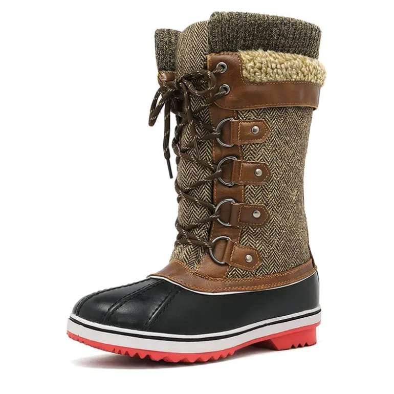 Lace Up Winter Fur Snow Boots