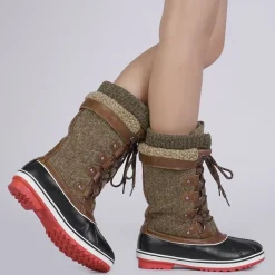 Lace Up Winter Fur Snow Boots