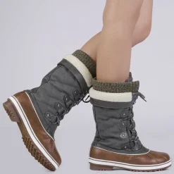Lace Up Winter Fur Snow Boots