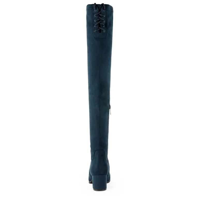 Laurence Chunky Heel Thigh High Boots