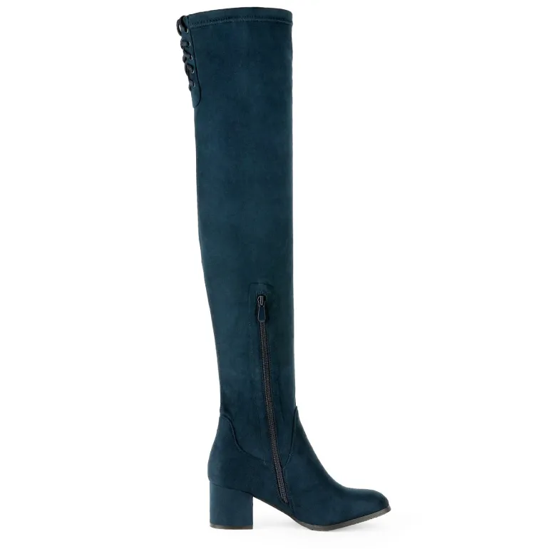 Laurence Chunky Heel Thigh High Boots