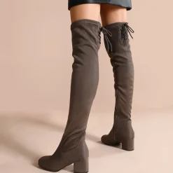 Laurence Chunky Heel Thigh High Boots