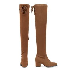 Laurence Chunky Heel Thigh High Boots