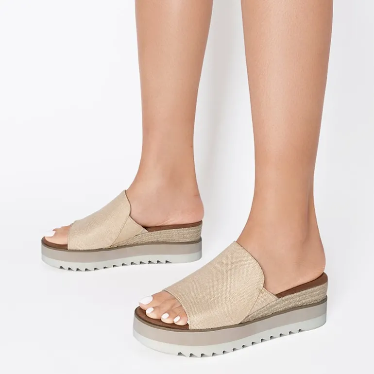 Lightweight Canvas Upper Wedge Sandals
