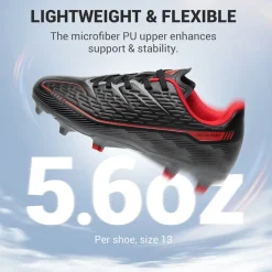 Lightweight Three-Zone Stud Kids' Soccer Cleats for Boys & Girls