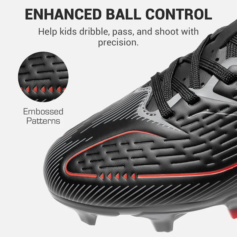 Lightweight Three-Zone Stud Kids' Soccer Cleats for Boys & Girls