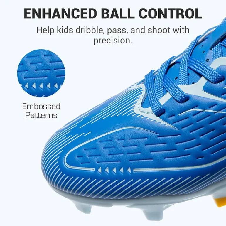 Lightweight Three-Zone Stud Kids' Soccer Cleats for Boys & Girls