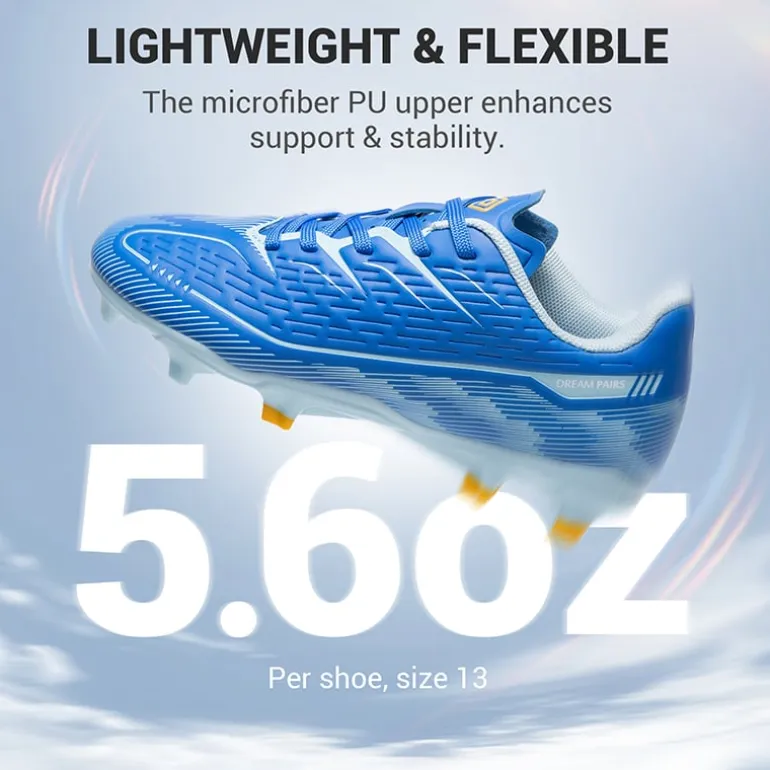 Lightweight Three-Zone Stud Kids' Soccer Cleats for Boys & Girls