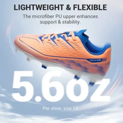 Lightweight Three-Zone Stud Kids' Soccer Cleats for Boys & Girls