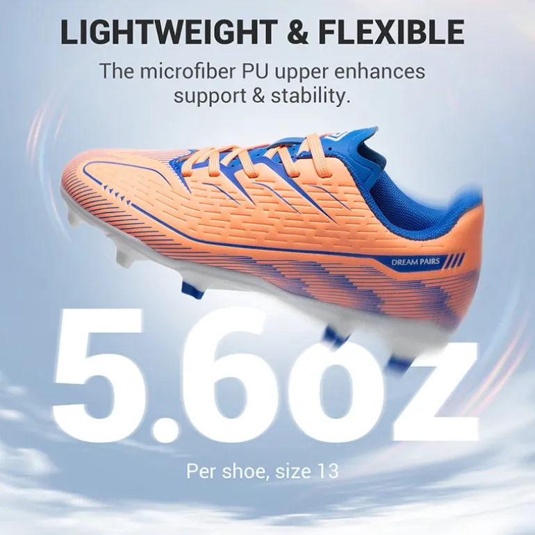 Lightweight Three-Zone Stud Kids' Soccer Cleats for Boys & Girls