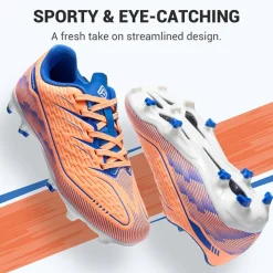 Lightweight Three-Zone Stud Kids' Soccer Cleats for Boys & Girls