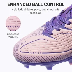 Lightweight Three-Zone Stud Kids' Soccer Cleats for Boys & Girls
