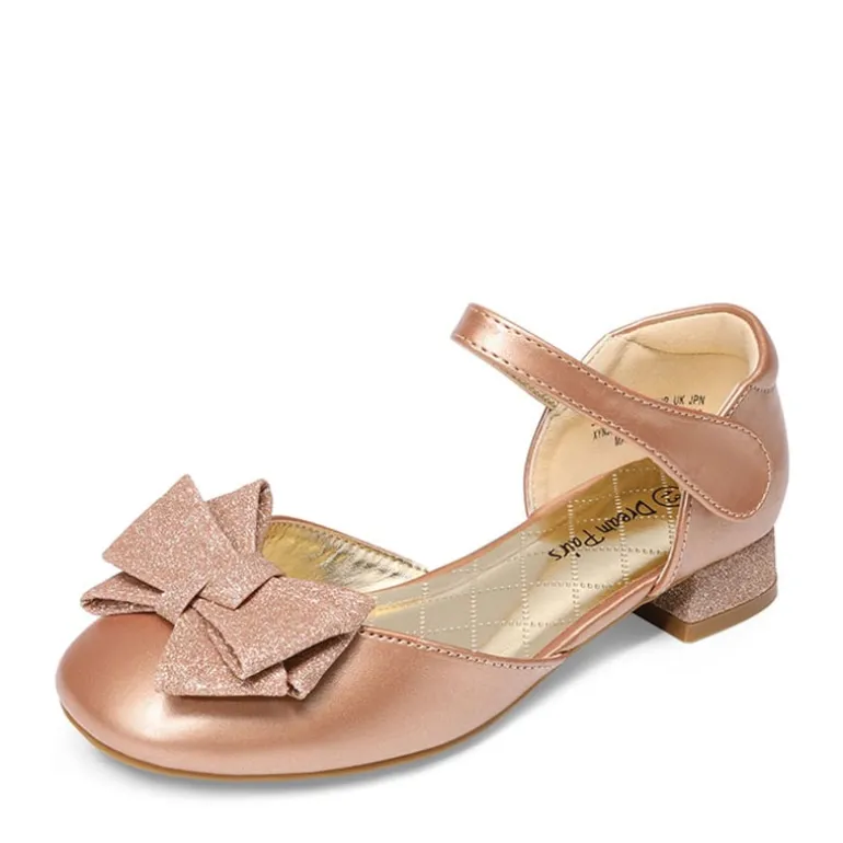 Low Heel Bow Ankle Strap Sandals