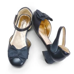 Low Heel Bow Ankle Strap Sandals