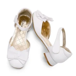 Low Heel Bow Ankle Strap Sandals