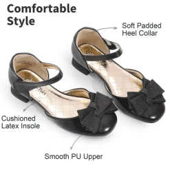 Low Heel Bow Ankle Strap Sandals