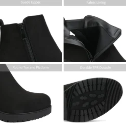 Low Heel Chunky Ankle Boots