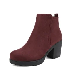 Low Heel Chunky Ankle Boots