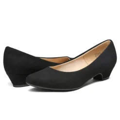 Low Heel Chunky Pump Shoes