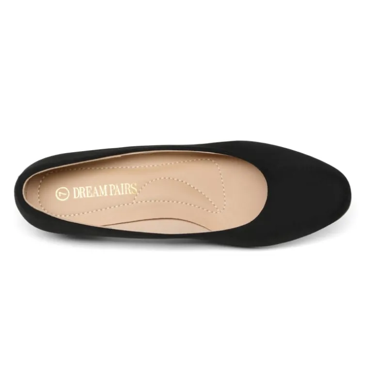 Low Heel Chunky Pump Shoes