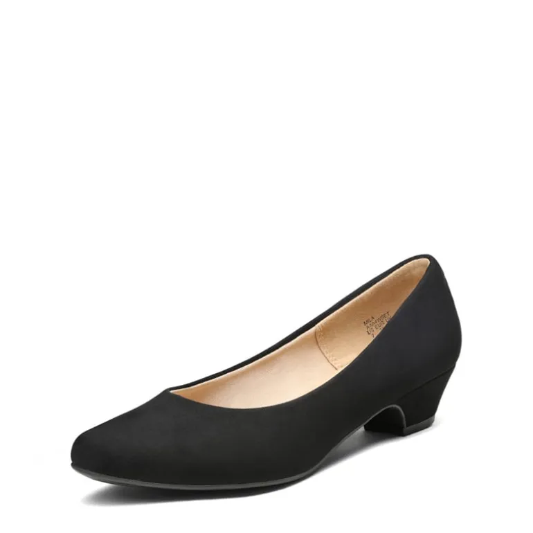 Low Heel Chunky Pump Shoes