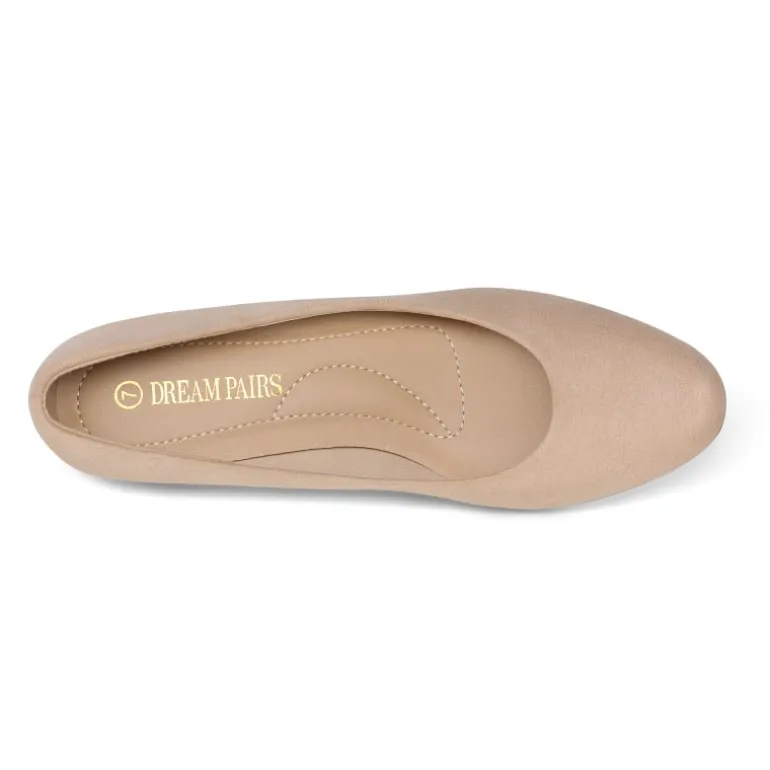Low Heel Chunky Pump Shoes