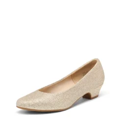Low Heel Chunky Pump Shoes