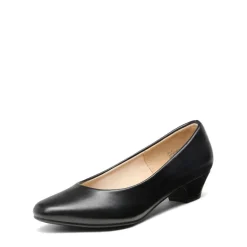 Low Heel Chunky Pump Shoes