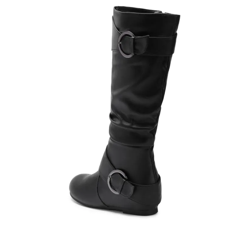 Low Heel Knee High Boots