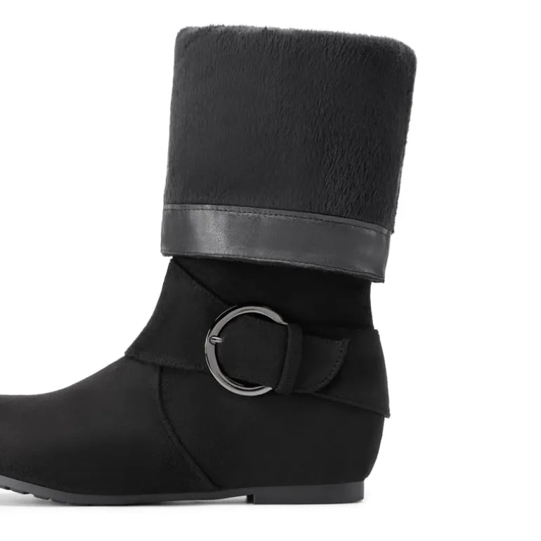Low Heel Knee High Boots