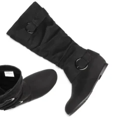 Low Heel Knee High Boots