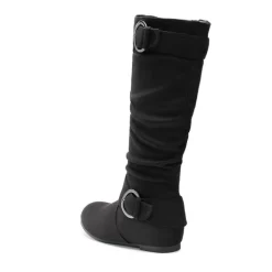 Low Heel Knee High Boots