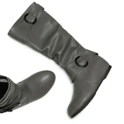 Low Heel Knee High Boots