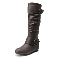 Low Heel Knee High Boots