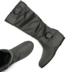 Low Heel Knee High Boots