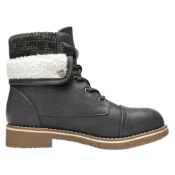 Low Heel Lace Up Ankle Boots