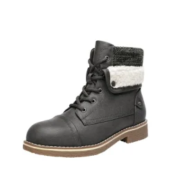 Low Heel Lace Up Ankle Boots