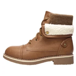Low Heel Lace Up Ankle Boots