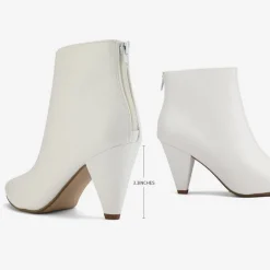 Low Heel Pointed Toe Ankle Booties