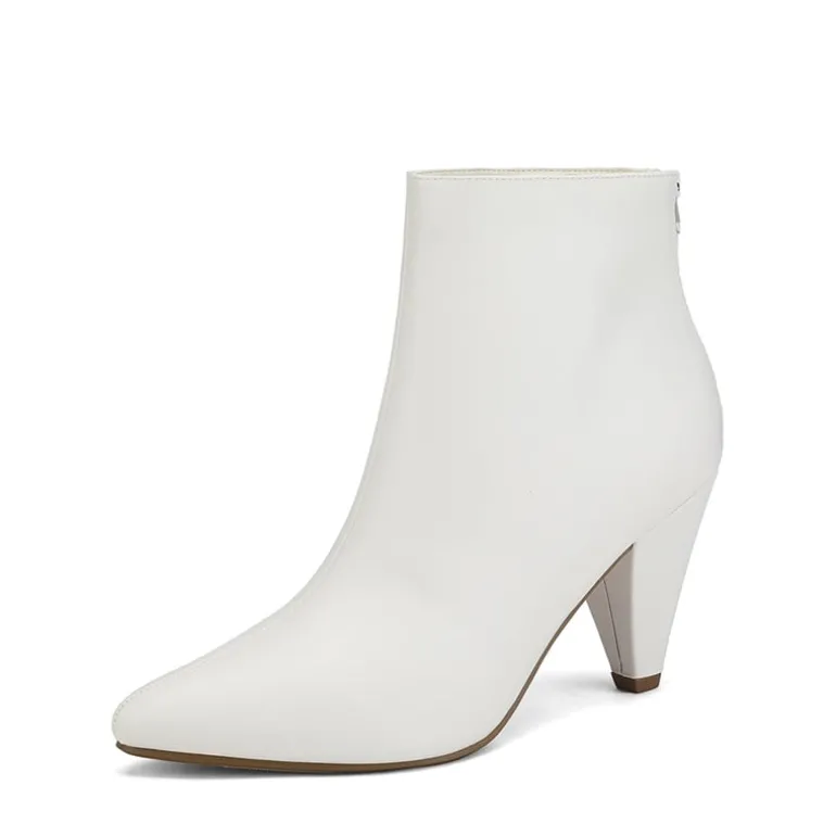 Low Heel Pointed Toe Ankle Booties