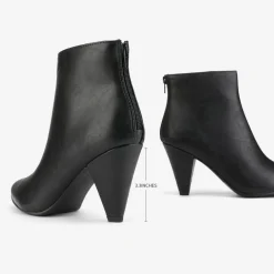 Low Heel Pointed Toe Ankle Booties