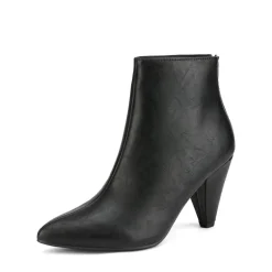 Low Heel Pointed Toe Ankle Booties