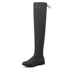 Low Heel Thigh High Boots