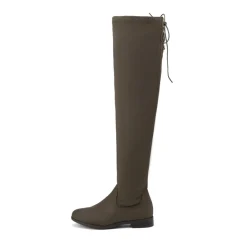 Low Heel Thigh High Boots